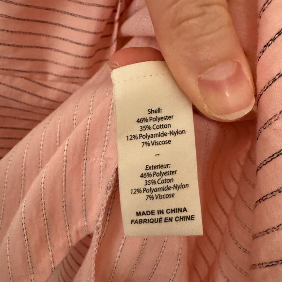 Cinq à Sept Pink Striped Knee-Length Shirt Dress - Picture 9 of 9